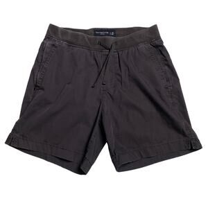 Abercrombie & Fitch XS Stretch Pull On Shorts Zip Pocket Dark Gray